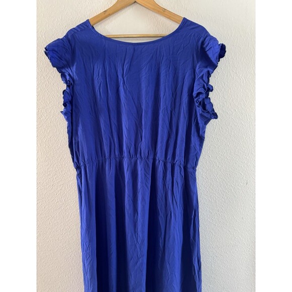 Women's maxi dress royal blue Boho V-Neck Wedding Guest Graduation Party XXL - Picture 13 of 14
